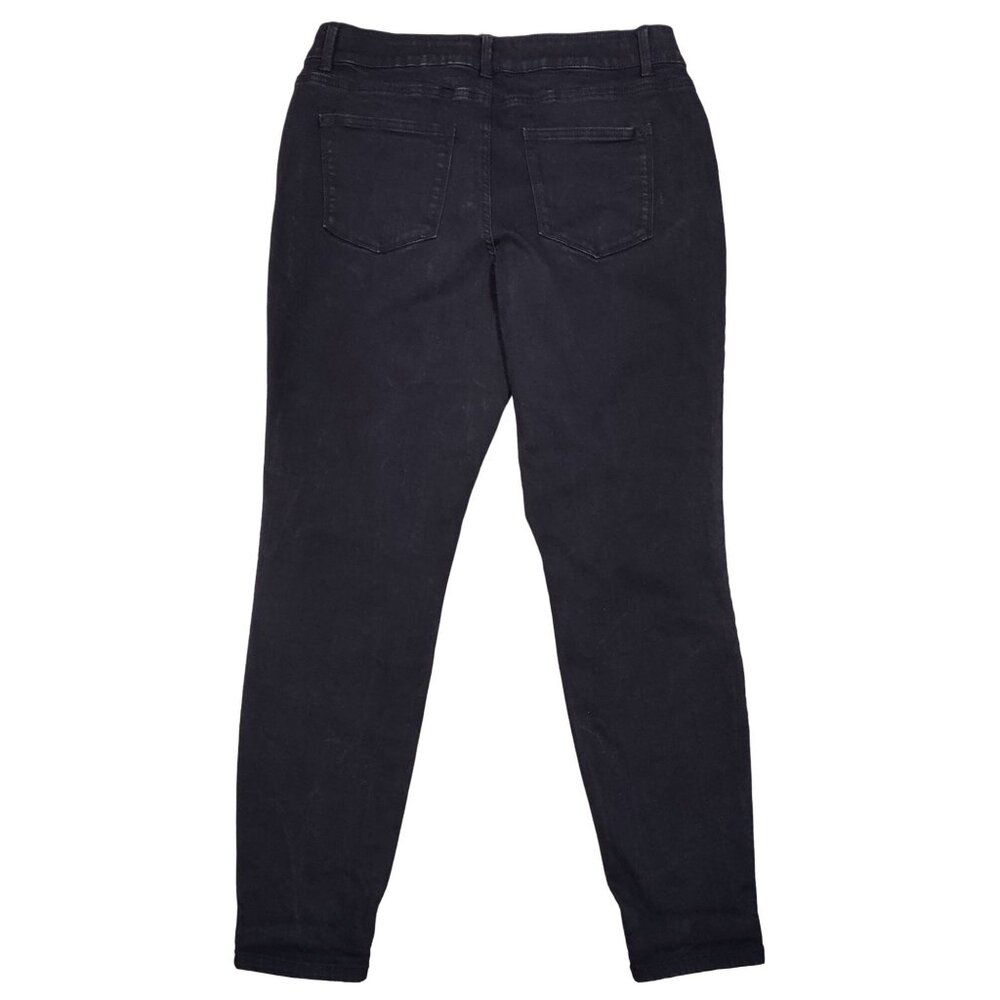 Maurices Black Jeans Midrise Skinny 5 Pocket Stretch Denim Womens Large - Picture 2 of 7